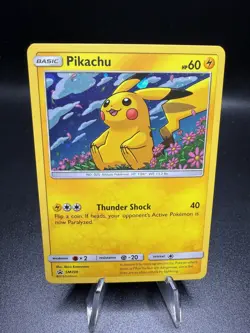 Pokemon Pikachu TCG SM206 Black Star Promo Holo Card Near Mint Condition - Image 1