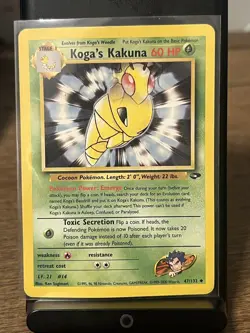 Koga's Kakuna - Gym Challenge 47/132 - Uncommon Pokemon Card WOTC - Image 1