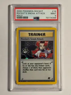 2000 POKEMON ROCKET #16 ROCKET'S SNEAK ATTACK-HOLO PSA 9 - Image 1