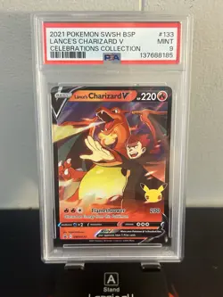 Pokemon Celebrations 2021 - Lance's Charizard V #SWSH133 - PSA MINT 9 - Image 1