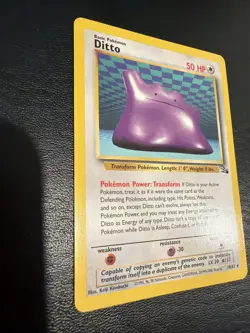 Pokemon 1999 Ditto 18/62 Fossil Non-Holo LP - Image 3
