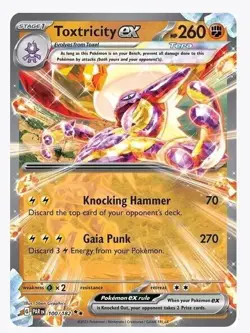 Pokemon - Toxtricity ex - 100/182 - Paradox Rift - Double Rare- NM/M - Image 1