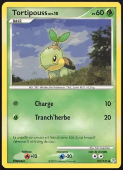 Carte Pokemon Tortipouss 103/130 Diamant et Perle Francais - Image 1