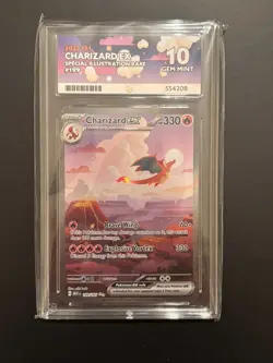 Pokemon TCG Charizard EX 199/165 151 S&V 199/165 ACE 10 Perfect Subgrades - Image 1