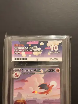 Pokemon TCG Charizard EX 199/165 151 S&V 199/165 ACE 10 Perfect Subgrades - Image 3