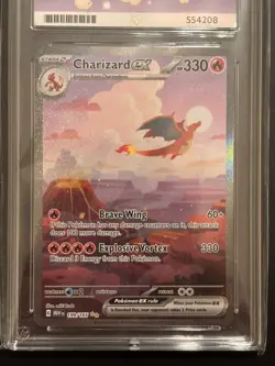 Pokemon TCG Charizard EX 199/165 151 S&V 199/165 ACE 10 Perfect Subgrades - Image 4