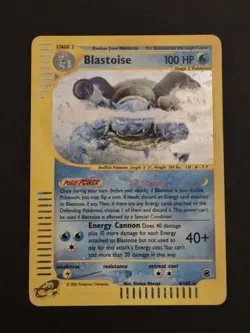 Blastoise 4/165 Holo Rare, Expedition Base Set Pokemon Card, 2002 - Image 1