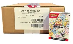 Pokemon TCG Prismatic Evolutions 25 BOX BOOSTER BUNDLE CASE Factory Sealed - Image 1