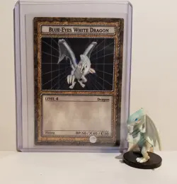 Yugioh Dungeon Dice Monsters DDM Blue-Eyes White Dragon B1-01 Card Figure Englis - Image 1