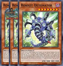 Yugioh! 3x Rokket Detonator BPRO-EN003 Common 1st Ed NM - Image 1