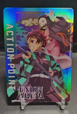 Foil Action Point Card (AP02) Union Arena Demon Slayer English Tonjiro & Nezuko - Image 3