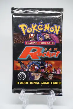21.00g Pokemon Team Rocket 1st Edition Booster Pack Factory Sealed 1999 WOTC - Image 2