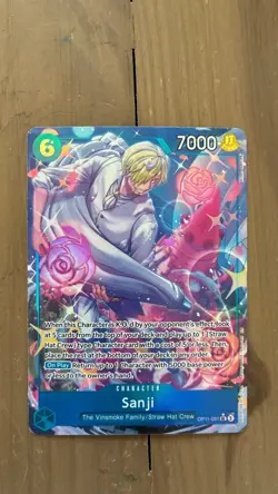 Sanji OP11-051 ALTERNATE ART SR A Fist Of Divine Speed One Piece CCG Foil A⚓📈 - Image 1