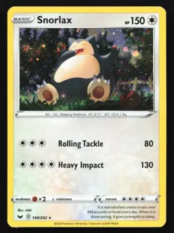 HD Galaxy Swirl Snorlax 140/202 Blister Exclusives Cosmos Holo Promo Pokemon - Image 2