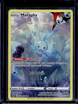 2023 Pokemon SWSH Crown Zenith Manaphy Galarian Gallery Full Art Rare #GG06/GG70 - Image 1