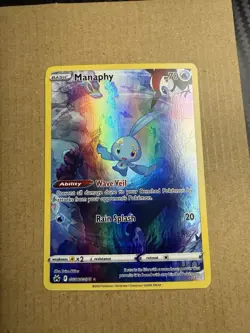 Manaphy Pokemon Crown Zenith Galarian Gallery GG06/GG70 Full Art Holo Rare NM - Image 1