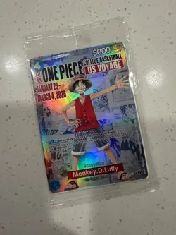 One Piece College Basketball US Voyage Monkey D. Luffy Trading Card UNOPENED - Image 1