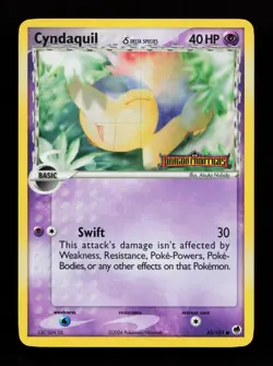 Cyndaquil (Delta Species) 45/101 Dragon Frontiers Reverse Holo Pokemon Card - Image 1