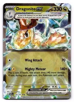 Dragonite ex 159/197 Double Rare Pokemon TCG SV03: Obsidian Flames NM - Image 1