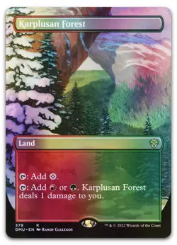 Karplusan Forest (Borderless) #379 (Foil) (NM) Dominaria United DMU Magic MTG - Image 1