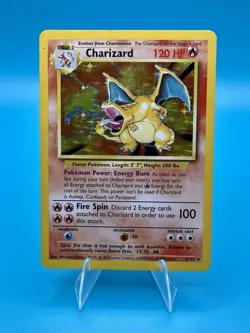 Pokemon TCG 99 Charizard 4/102 Base Set Holo Unlimited Rare Vintage - Image 1