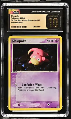 🌀Pokemon CGC Pristine 10 Slowpoke 80 EX FireRed & LeafGreen Rev Holo Low Pop 🌀 - Image 1