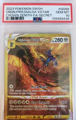 Pokemon Origin Forme Dialga Vstar GG68 Crown Zenith PSA 10 Fast Shipping - Image 2