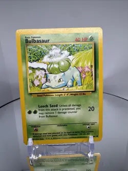 1999 Bulbasaur 44/102 Base Set Pokemon Card Vintage WOTC Original TCG - Image 2