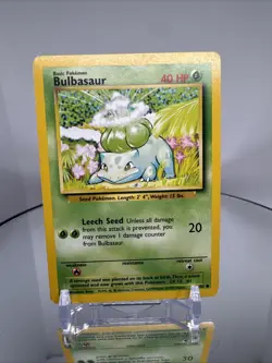 1999 Bulbasaur 44/102 Base Set Pokemon Card Vintage WOTC Original TCG - Image 3