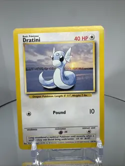 Dratini 26/102 Base Set Pokemon Card 1999 Vintage WOTC Common Authentic - Image 1