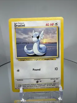Dratini 26/102 Base Set Pokemon Card 1999 Vintage WOTC Common Authentic - Image 2