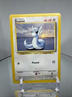 Dratini 26/102 Base Set Pokemon Card 1999 Vintage WOTC Common Authentic - Image 3