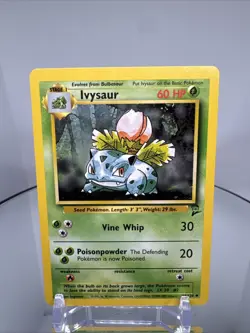Ivysaur 44/130 Base Set 2 Pokemon Card Vintage WOTC LP Authentic - Image 1