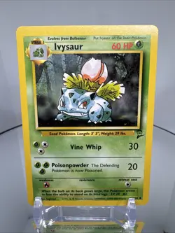 Ivysaur 44/130 Base Set 2 Pokemon Card Vintage WOTC LP Authentic - Image 2