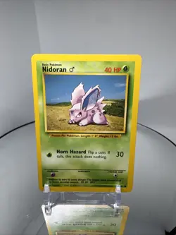 Nidoran 55/102 Base Set Pokemon Card 1999 Vintage WOTC Regular - Image 2