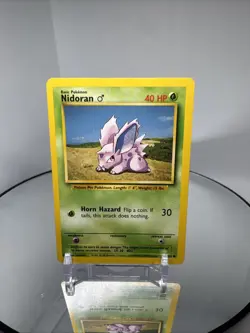 Nidoran 55/102 Base Set Pokemon Card 1999 Vintage WOTC Regular - Image 3