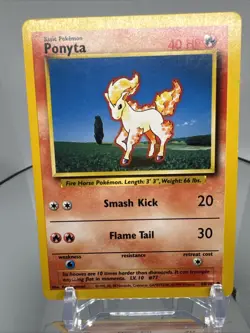 Ponyta 60/102 Base Set Unlimited Pokemon Card 1999 Vintage WOTC Common - Image 2
