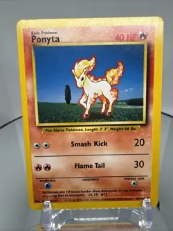 Ponyta 60/102 Base Set Unlimited Pokemon Card 1999 Vintage WOTC Common - Image 3
