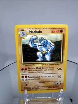 Machoke 34/102 Base Set Pokemon Card 1999 Vintage WOTC LP - Image 1