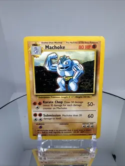 Machoke 34/102 Base Set Pokemon Card 1999 Vintage WOTC LP - Image 2