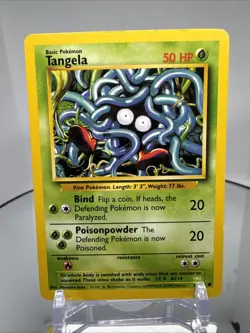 Tangela 66/102 Base Set Unlimited Common Pokemon Light Play+ - Image 2
