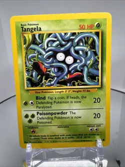 Tangela 66/102 Base Set Unlimited Common Pokemon Light Play+ - Image 3