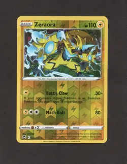 ZERAORA 056/195 Silver Tempest - REVERSE HOLO Rare Pokemon Card LP - Image 1