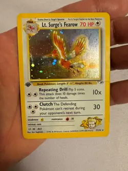 2000 Pokemon - 1st Edition Lt. Surge’s Fearow Holo Rare Gym Heroes 7/132 - WOTC - Image 2