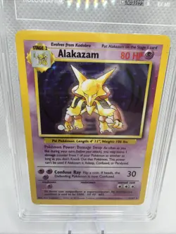 Pokemon Alakazam 1/102 Holo Unlimited Edition Base Set 1999 WOTC Graded TAG 6 - Image 3