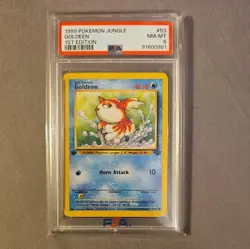 1st Edition 1999 Pokemon Jungle Goldeen PSA grade 8 - Image 1