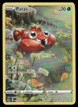 Pokemon Cards Paras GG32/GG70 Crown Zenith Galarian Gallery Holo NM - Image 1