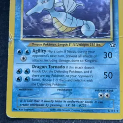 Pokemon Card Neo Genesis Kingdra 8/111 Holo WOTC check pics for condition - Image 3