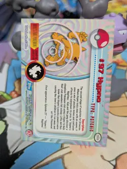 2000 Topps Pokemon TV Animation Series Blue Logo *1st Printing* #97 Hypno - Image 3