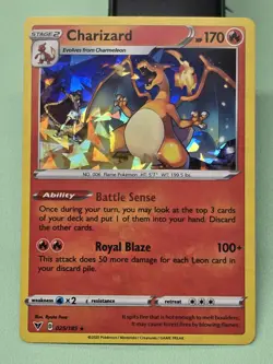 Charizard 025/185 Cracked Ice Holo Pokemon 2020 Vivid Voltage Deck Exclusive NM - Image 1